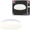 Paulmann Luiana 75409 - Lampada da soffitto a LED, sensore di movimento crepuscolare (HF) IP44, 3000-5700 K, 1750 lm, 230 V, 16,5 W, colore: Bianco