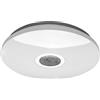 AMARE Lampada da soffitto a LED in plastica, con lampadina bianca calda, diametro: 30 cm, commutabile tramite interruttore a parete, 3 posizioni, bianco lucido