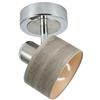 Zarivy Luce Nando 1xe14 in sofisticato cromo-nichel e legno grigio. Con dimensioni di 17 x 12 x 12 cm, il design regolabile consente di orientare la luce secondo le proprie esigenze. Ideale per