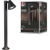 Paulmann 94735 Lampada LED per esterni paletto d'illuminazione Trian resistente all'acqua di mare IP44 rotonda 600 mm max. 35W antracite GU10