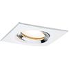 Paulmann 92904 Led Nova Faretto da Incasso Quadrato, Ip65, 7 W, Set Completo con Lampadina Gu10 Bianca Orientabile, In Alluminio, 7 W, Cromato Opaco
