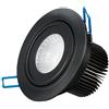 MAXTRACK Transmedia, Faretto LED a incasso da soffitto, 230 V/9,5 W, 570 lm, 30°, CRI/RA: 80, dimmerabile, ø 108 x 68 mm, 3000 K, LPE4L, Nero (schwarz)