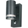 4lite Marinus - Lampada da parete a singola direzione, GU10, con PIR, colore: Antracite