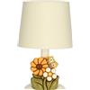 THUN, Lampada con Fiore di Calendula in Ceramica Decorata a Mano, Versione Grande, Linea Racconti d'Autunno, 24x20x28.5 cm h