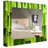 CCRETROILUMINADOS bambù Specchio da Bagno Illuminato, metacrilato, Multicolore, 60 X 60