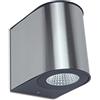 ECO-LIGHT Lutec Gemini Lampada da Esterno a LED Integrato 9 W, Grigio, 13.5 x 10.6 cm
