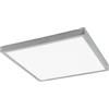 Eglo LED plafoniera Fueva 1, lampada da soffitto a 1 fiamma, materiale: alluminio, plastica, colore: argento, bianco, dimensioni: 40x40 cm, luce calda