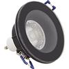 Xanlite LED soffitto Incasso-Faretto GU10 50 W 4000 K, Rotondo, Colore Nero, IP44, SP50RIP44NCW, Ø88mm X 85mm
