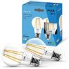 Garza - Confezione da 1+1 lampadine LED a filamento decorative standard, luce bianca fredda 5000 K, attacco E27, 7 W, 810 lumen