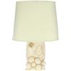 THUN - Lampada da Tavolo con Fiore e Farfalla - Arredamento Casa - Linea Elegance - Ceramica, Acciaio - 37 h cm