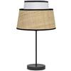 Zarivy Tavolo Jia 1xe14 in tonalità naturale e bianco, con dimensioni di 40x20x20 cm. Ideale per aggiungere eleganza e calore a qualsiasi spazio, combinando design moderno e funzionalità.