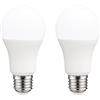A2BC LED Lighting Pack standard 2 x Lampadine LED E27 10 W Luce Calida (3000 K) 806 lm.