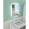 AURLANE Specchio da bagno LED auto-illuminante Atmosphere 40 x 60 x 3,5 cm