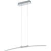 Eglo LED lampada a sospensione Lasana, lampada a sospensione a 1 | fiamma, lampada sospesa in alluminio, acciaio, plastica, colore: cromo, bianco