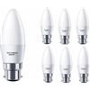 Tech Traders C37 - Lampadina a baionetta B22 da 5 W, equivalente a incandescenza, 400 lm, non dimmerabile BC LED, confezione da 6 (bianco freddo 6000 K), 5 W