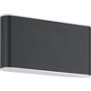 Eglo Luce a LED per esterni Grutti, lampada a muro con illuminazione sopra | e sotto, in alluminio grigio antracite, lampada esterna, luce bianca fredda, IP65, 17,5 cm