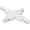 Brightium Binario a tre vie bianco tipo X, con supporto per illuminazione, ideale per la decorazione e la distribuzione degli spazi.