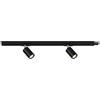 Briloner Set di prolunghe per binari, 2x punti GU10 orientabili, estensibili, sistema di binari a soffitto, binario per faretti, lampada a soffitto, plafoniera, faretto, 0,75 m, nero
