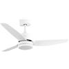 Eden pulse Ventilatore bianco 20W LED integrato 2350 lm, 3 temperature, telecomando, 38/48x112x112 cm