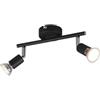 WatioWave REGLETA 2 FARETTO PARIGI NERO GU10