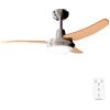 Cecotec Ventilatore da soffitto EnergySilence Aero 480, 65 W, diametro 106 cm, lampada integrata, 3 pale reversibili, 3 velocità, funzione invernale, controllo, finitura noce e faggio