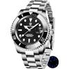 PAGRNE DESIGN Orologio Automatico Uomo NH35 Automatico Meccanico 40mm Acciaio Inox Sport Impermeabile Vetro Zaffiro Orologi Uomo (1661 All Black)