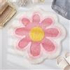 Justup Tappeto da soggiorno, tappeto floreale, morbido e antiscivolo, con elevata igroscopicità, tappetino da bagno, tappetino da doccia, tappetino per bagno, cucina, soggiorno, WC, 25.6x25.6 pollici (rosa)