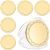 PATIKIL 6pz Monete Vuote per Incisione, Monete 40mm Incisione Laser Monete Personalizzate per Sfide Metallo Lucido Disco Circolare Tondo Incisione Laser e Stampa, Tonalità Oro