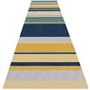 Siunwdiy Tappeto de cucina,Runner Tappeto per Corridoio, Giallo Verde Strisce Geometriche Tappeto Antiscivolo Camera da Letto Pavimento Design Moderno per Corridoio/Cucina/Scala,Giallo,90x200cm