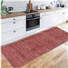 Siunwdiy Tappeto Cucina Passatoia, Poliestere Antiscivolo Lavabile Tappeto Corridoio Pelo Corto Motivo Rosso Vintage Tappetino 1.4 Metri per Cameretta Soggiorno Corridoio Entrata,40X140CM