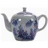 ELABORATE CHOICE Porcellana Jingdezhen Teiera dipinta a mano di grande capacità blu e bianca porcellana teiera in ceramica, teiera fiore, caffettiera A03