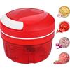 AIWMQYYF Tritatutto Manuale Con Corda, Picadora Tritatutto Manuale Per Verdure Con Coperchio Picador De Verduras Manual 300ML Per Verdure, Frutta E Noci