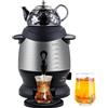 Generic Bollitore elettrico turco Samovar in acciaio inox da 1800 W, bollitore da 5 l con teiera da 1 l, funzione di mantenimento del calore, manico anti-scottatura per caffè e tè profumato