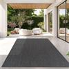 TT Home Tappeto Per Esterni Tappeto Cucina Balcone Terrazza Design Moderno Monocolore, Colore:Antracite, Dimensione:300x400 cm