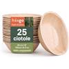 HAAGO 12 Ciotole Grandi in Foglie di Palma (700 ml, Rotonde) Compostabili e Usa e Getta - Stoviglie Ecologiche per Picnic e Outdoor - Sicure in Freezer e Microonde