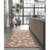 Pierre Tappeti Tappeto HYPNOTIC marrone arancione moderno geometrico optical multiuso lavabile antiscivolo cm.55x190 passatoia