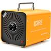 ICARE Generatore di Ozono Professionale 60000mg/h, Purificatore d'Aria Deodorante per 300㎡, Macchina Ozono Alta Capacità O3 con Timer 120 Min, Ozonizzatore per Casa Ambienti, Auto, Uffici, Hotel Giallo