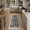 PureCozy Tappeto Corridoio Nero Tappeti 60x180cm Cucina Antiscivolo Lavabile in Lavatrice Moderno Floreale Tapette Camera da Letto Scendiletto Cameretta Ufficio Pelo Corto Lungo Carpet