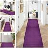 ZUZEKU Tappeto passatoia da cucina, lavabile, antiscivolo, lungo 40 x 150 cm, colore lilla