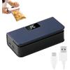 GUSHE Mini sigillatrice per sacchetti 2 in 1, ricaricabile tramite USB, con cutter e base magnetica, 6 velocità regolabili, per la conservazione degli alimenti (blu)