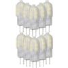 Optonica Lampadina LED Spillo G4 2 Watt Equivalente 18 Watt Risparmio Energetico (10, Bianco Caldo 2700°k)