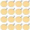 PATIKIL 16Pz Metallo Stampaggio Etichette Vuote, 30mm Targhette Rotondo per Stampaggio Acciaio Inossidabile con Foro Incisione Laser, Targhette per Cani, Portachiavi, Oro
