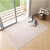 HUGEAR Vintage Tappeto Ingresso Interno Rosa Tappeti 60x90cm Antiscivolo Lavabile in Lavatrice Tapette Cucina Camera da Letto Entrata Scendiletto Ufficio Pelo Corto Piccolo Carpet