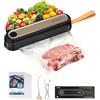 Ciarra Macchina Sigillatrice Sottovuoto per Alimenti - Portable et Compatto, Conservabile in un Cassetto - Preservazione dei Cibi Freschi e Cotti - 3 Modalità di Sigillatura - 5 Extra di Sacchetti