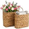 FRONDENT Cesto Appendibile Intrecciato, 2 Pezzi Cestini Da Cucina Appesi, Cesto Fiori In Rattan Da Appendere, Decorazione Cestini Stoccaggio Per Cucine, Soggiorni, Camere Da Letto, Bagni e Uffici