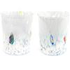 MAZZEGA ART & DESIGN - 2 Bicchieri Tumbler Bianco in Vetro Soffiati e Lavorati a Mano con Murrine di Murano, linea "I Colori di Murano" 350 ml. Made in Italy (Bianco, 2)