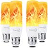 Yewclls Lampadina a forma di fiamma, E27/E26, effetto fiamma, luce tremolante, 3,5 W, per esterni, per Halloween, casa, giardino, bar, feste, matrimoni, ristoranti, San Valentino, decorazione (4