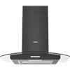 COMFEE' Cappa aspirante da 60 cm, 60 V17-60, con luce LED e cappe in vetro, 600 mm, aspiratore da cucina, colore: nero