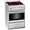 Meireles E 611 X - Cucina indipendente, in acciaio inox, con bottoni, girevole, 55 l, elettrico, medio