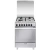Glem U664MI Libera installazione Gas A Acciaio inossidabile - Cucina (Piano cottura, Acciaio inossidabile, Manopola, Frontale, Gas, Sinistra)